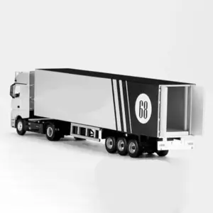 1:64 Silver and Black Diecast Semi-Truck Model 7 S75d4ff031e1743eaad6c016049dc0baco
