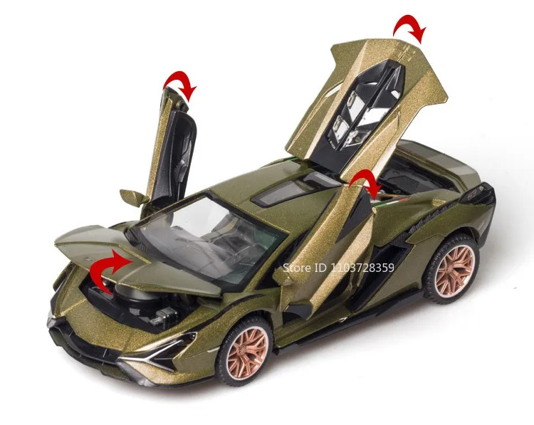 1:32 Diecast Supercar Model with Electronic Features 9 1:32 Diecast Supercar Model with Electronic Features - Image 9