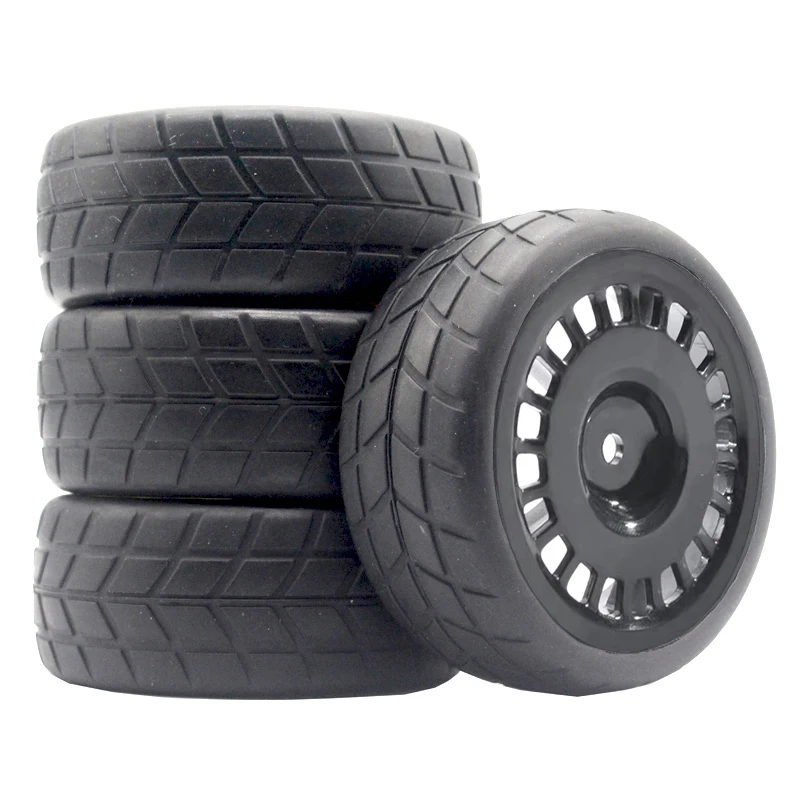 RC Rally Tires and Red Rims Set for 1/10 Scale Cars 8 RC Rally Tires and Red Rims Set for 1/10 Scale Cars - Image 8
