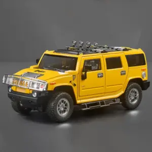 Yellow Hummer H2 Diecast Model 1:18 Scale 19 S7936eddd22c2470187729ab9ec34cfa7X