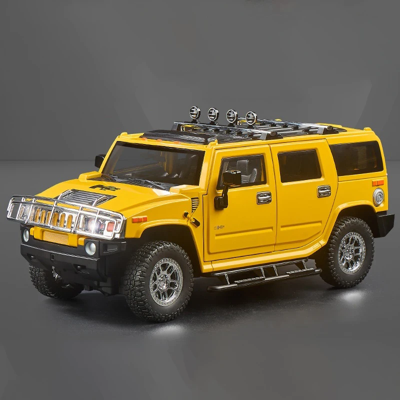 Yellow Hummer H2 Diecast Model 1:18 Scale 10 Yellow Hummer H2 Diecast Model 1:18 Scale - Image 10