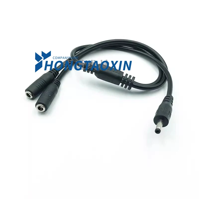 Black DC Power Splitter Extension Cable 0.35m 3 Black DC Power Splitter Extension Cable 0.35m - Image 3