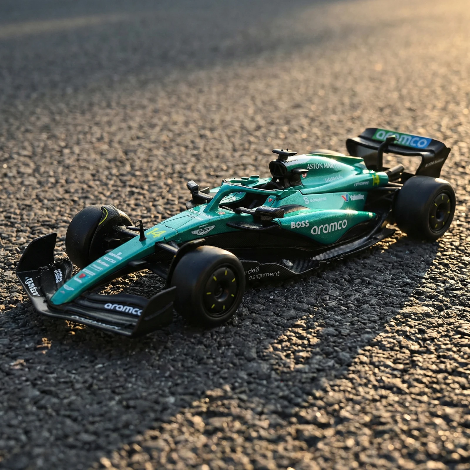 1:24 Scale F1 Diecast Car in Black and Orange 6 1:24 Scale F1 Diecast Car in Black and Orange - Image 6