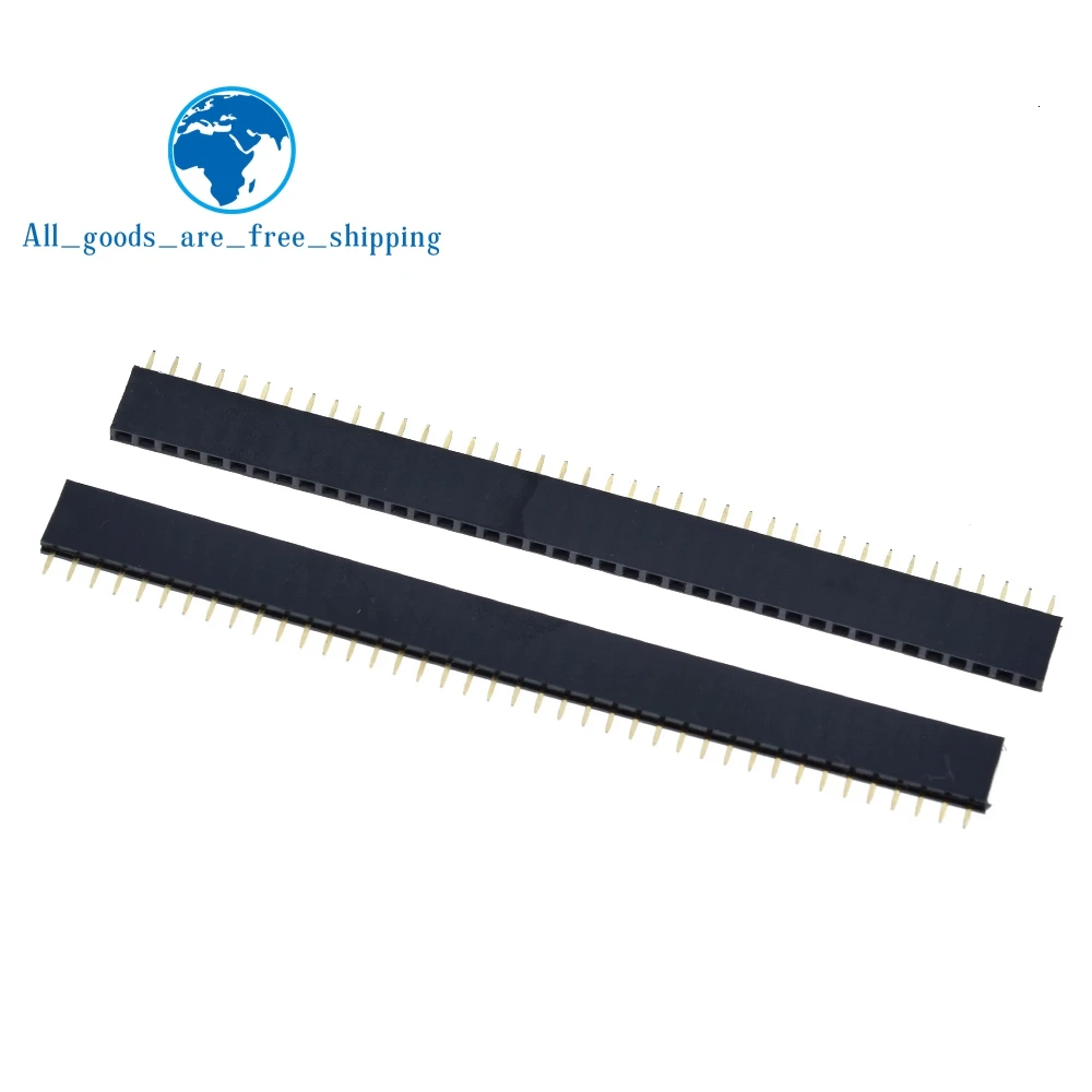 Straight Female Pin Header Strips 2.54mm Pitch, Pack of 10-100 2 Straight Female Pin Header Strips 2.54mm Pitch, Pack of 10-100 - Image 2