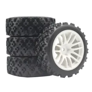Off-Road RC Tire and White Wheel Set for 1/10 Scale 12 S7fabe574125f49cabfe4963eb646c1cd6