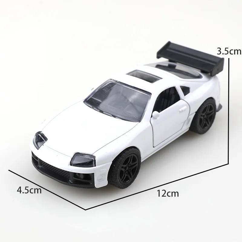 1:36 Scale Diecast Toyota Supra Model in Black and White 7 1:36 Scale Diecast Toyota Supra Model in Black and White - Image 7