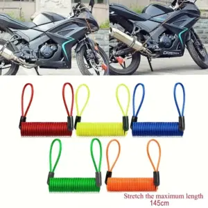 Vibrant Bike Spring Cable Lock with Colored Coil