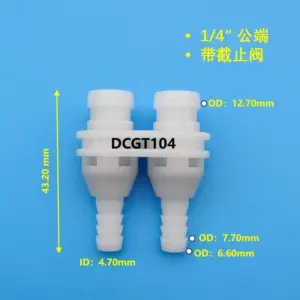 Double-Ended CPC Fluid Connector with Check Valve 14 S810d425ec8d24e8d90e058224f9de18aV