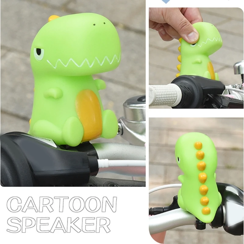Bright Green Dinosaur Bicycle Horn for Kids 2 Bright Green Dinosaur Bicycle Horn for Kids - Image 2