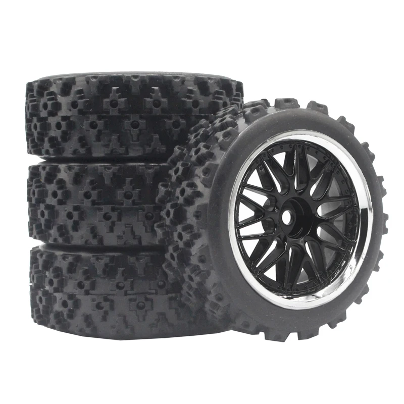 Off-Road RC Tire and White Wheel Set for 1/10 Scale 9 Off-Road RC Tire and White Wheel Set for 1/10 Scale - Image 9