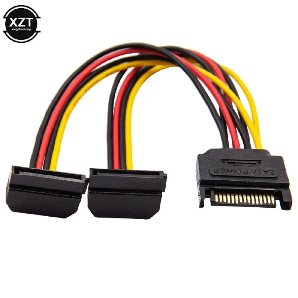 SATA Power Splitter Cable 15cm with 90° Male Connector 5 SATA Power Splitter Cable 15cm with 90° Male Connector - Image 5