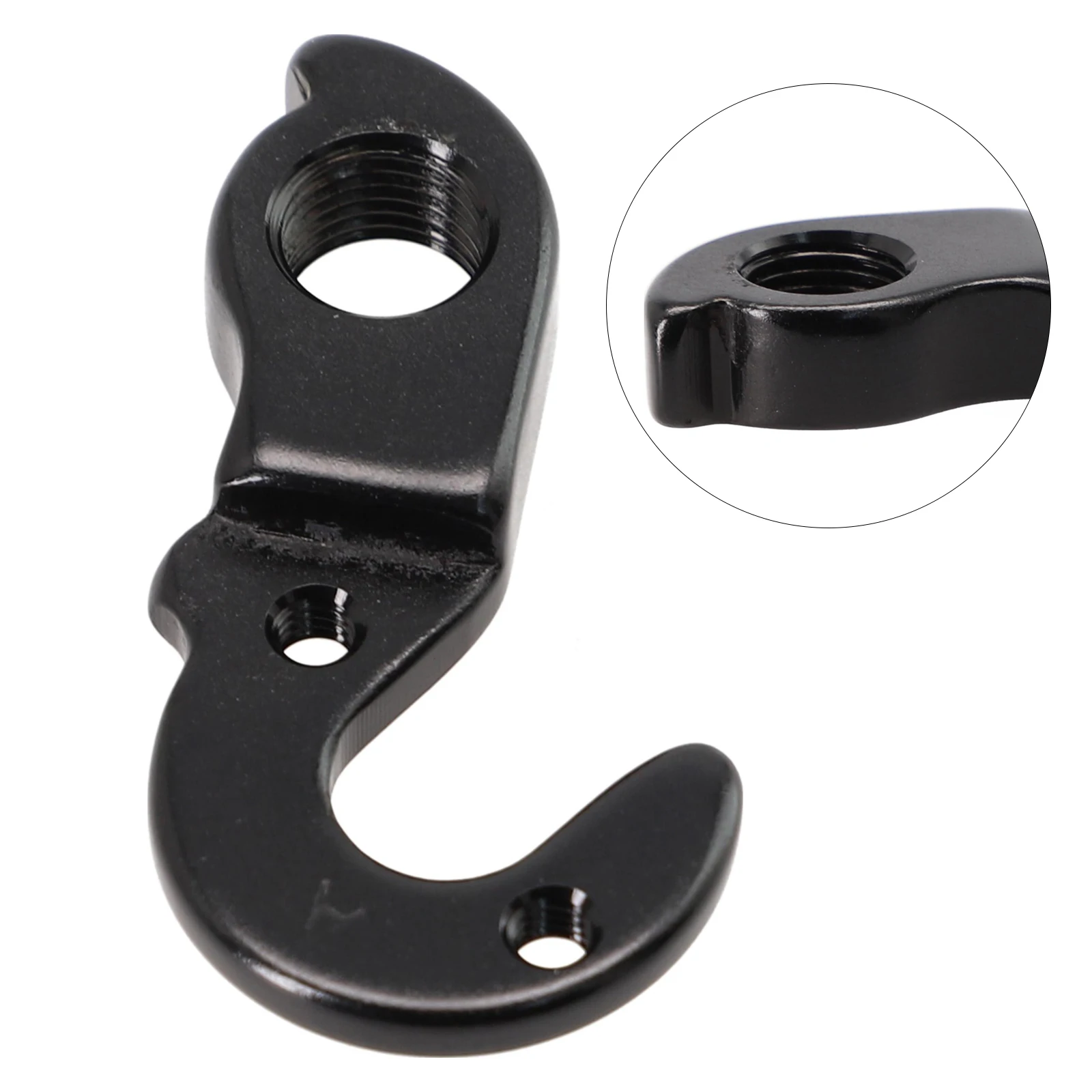 Black Aluminum Derailleur Hanger Tail Hook for Compatibility 3 Black Aluminum Derailleur Hanger Tail Hook for Compatibility - Image 3