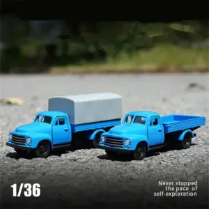 Vibrant Blue Opel Blitz Pickup Diecast Model