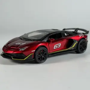 Red Lamborghini Aventador SVJ 63 Diecast Model 18 S865f3d2f04ce40229b6f71f3e1cda6fb1