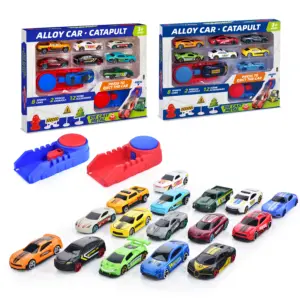 1:64 Scale Racing Catapult Set with Die-Cast Cars