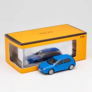 Vibrant Blue VW Golf Mk4 Diecast Model 1:64 Scale
