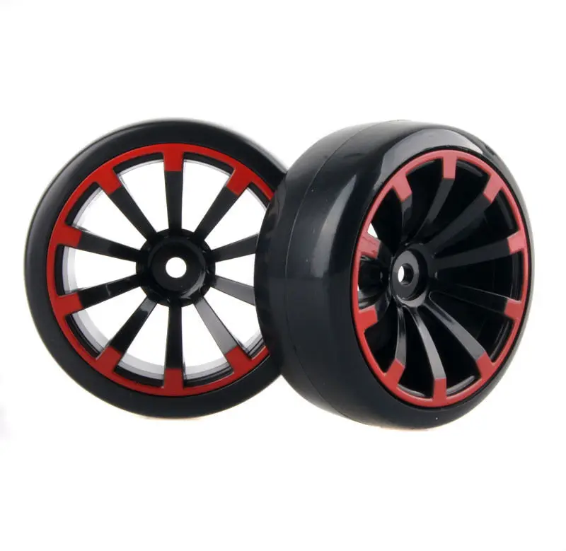 1/10 Scale RC Drift Tires with Red Accents 2 1/10 Scale RC Drift Tires with Red Accents - Image 2