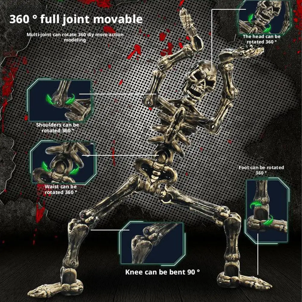 13 cm Vibrant Metal Skeleton Figurine with Magnetic Assembly 5 13 cm Vibrant Metal Skeleton Figurine with Magnetic Assembly - Image 5