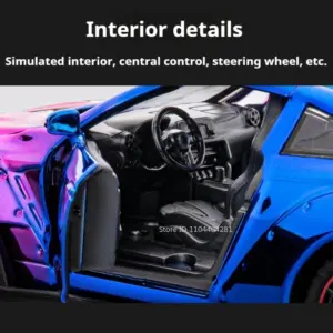 Blue Nissan GTR R35 Diecast Model 1:32 Scale 13 S8c8e05dc127b4a8a8e116d658d3ff7bfD