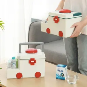 Child-Friendly Cartoon Ambulance Medical Box for Kids