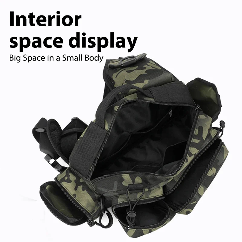 Camouflage Outdoor Tackle Bag with Multiple Compartments 4 Camouflage Outdoor Tackle Bag with Multiple Compartments - Image 4