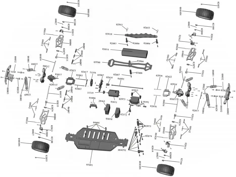 Blue 1/10 Scale Metal RC Frame for Off-Road Vehicles 4 Blue 1/10 Scale Metal RC Frame for Off-Road Vehicles - Image 4