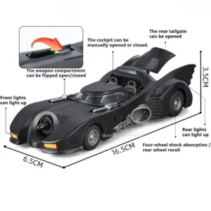 1989 Batmobile 1:32 Scale Collectible Model 9 S9365fb393e5448e0b0e3c5f56fadd4e2I