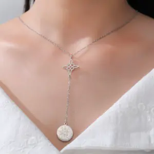 Stainless Steel Tetragrammaton Necklace 13 S94a90814843b4ab7b159d210c99580ecE