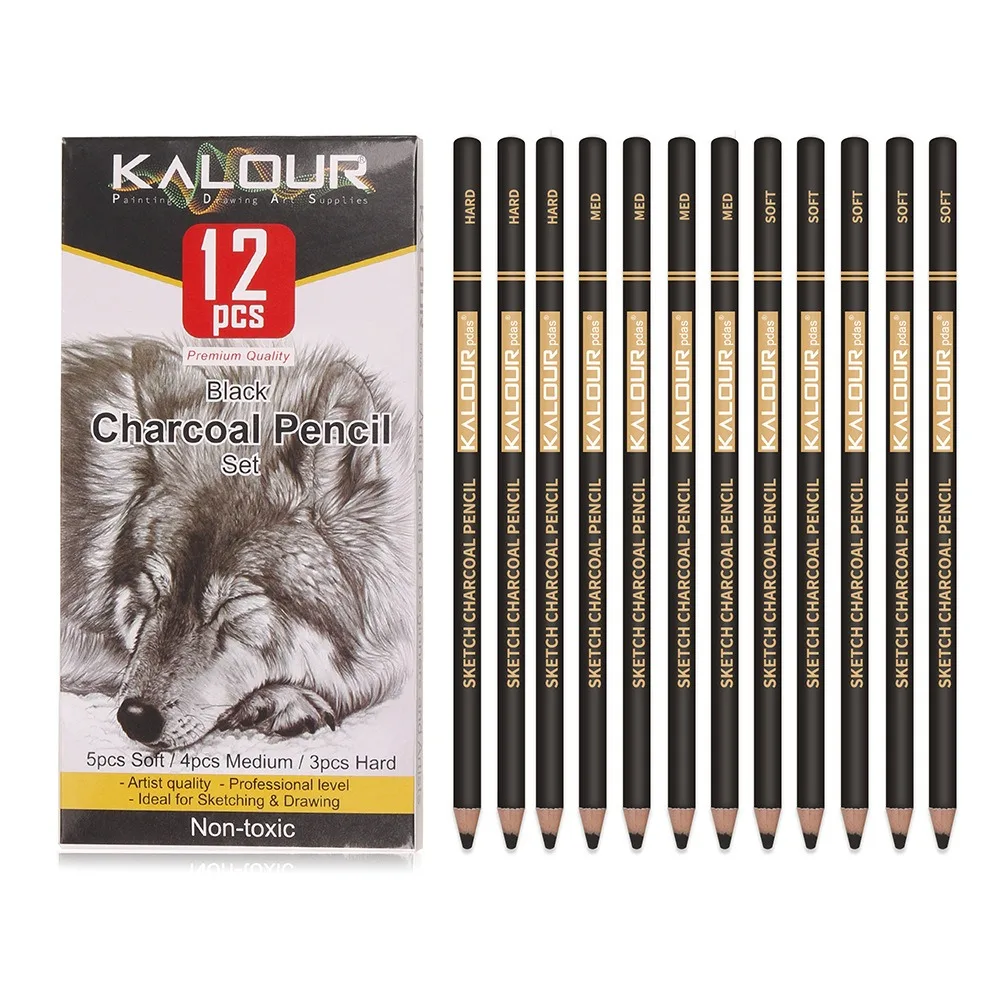 KALOUR Carbon Pencil Set - 6 or 12 Pieces 5 KALOUR Carbon Pencil Set - 6 or 12 Pieces - Image 5