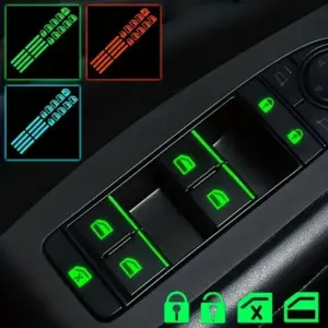 Luminous Car Window Button Decal — 3 Colors