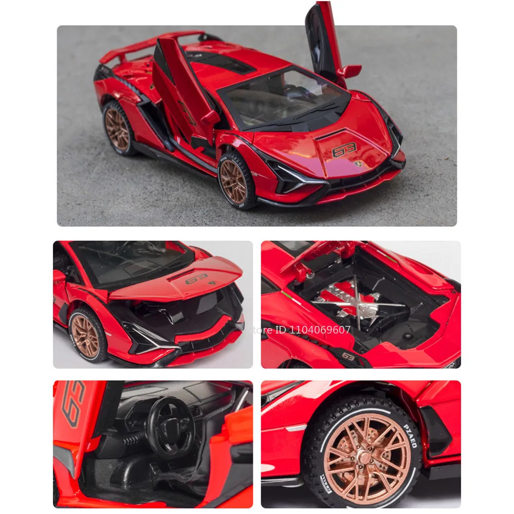 Vibrant Lime Green 1:32 Supercar Model 2 Vibrant Lime Green 1:32 Supercar Model - Image 2