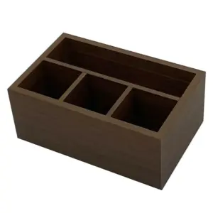 Rustic Wooden Desktop Organizer Box