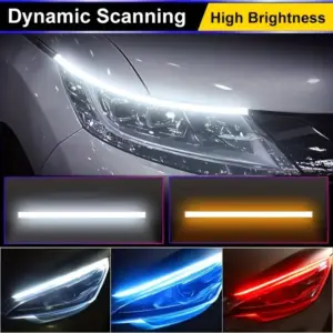 60cm RGB LED DRL Car Light Strips Set for Vehicles