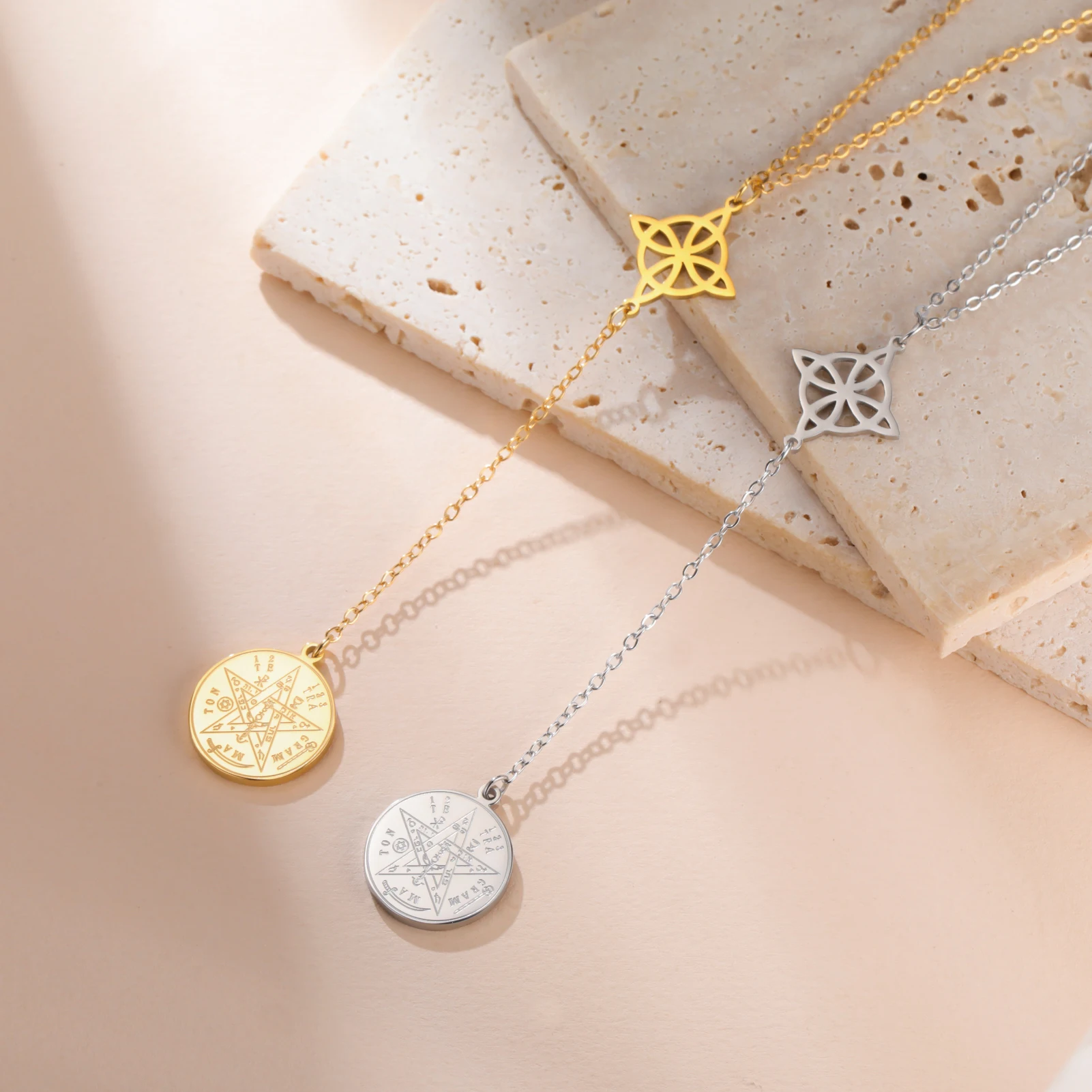 Stainless Steel Tetragrammaton Necklace 5 Stainless Steel Tetragrammaton Necklace - Image 5