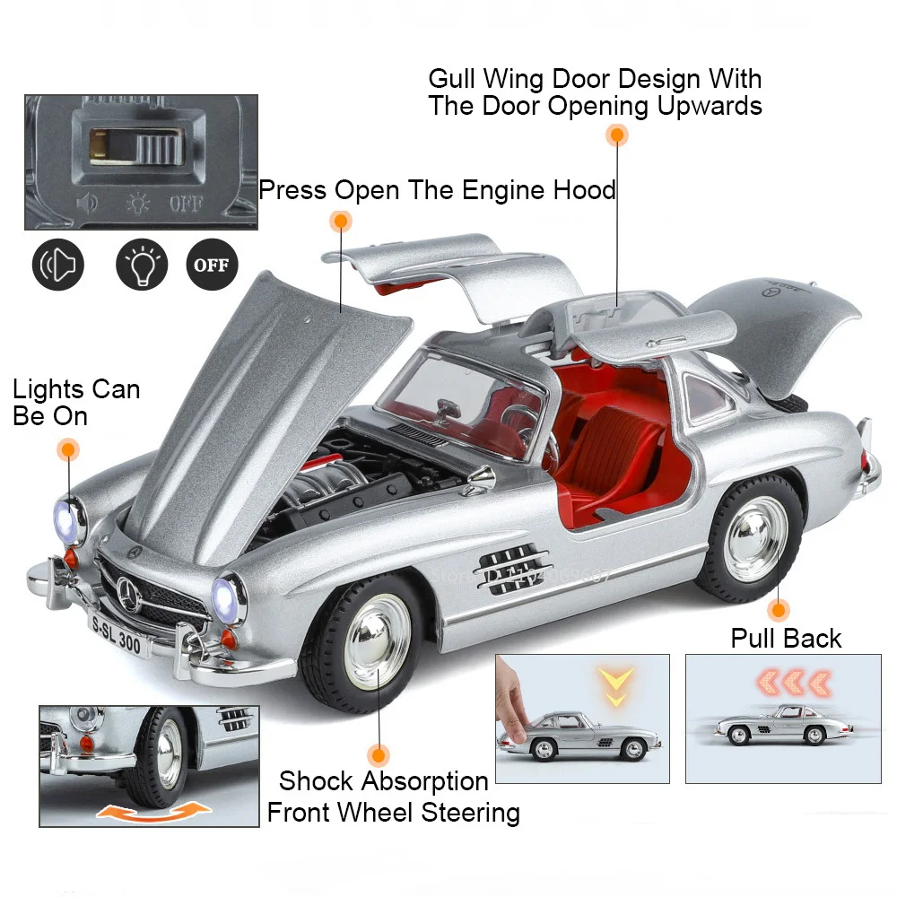 Vintage Phantom Car Model 1:24 Scale Collection 6 Vintage Phantom Car Model 1:24 Scale Collection - Image 6