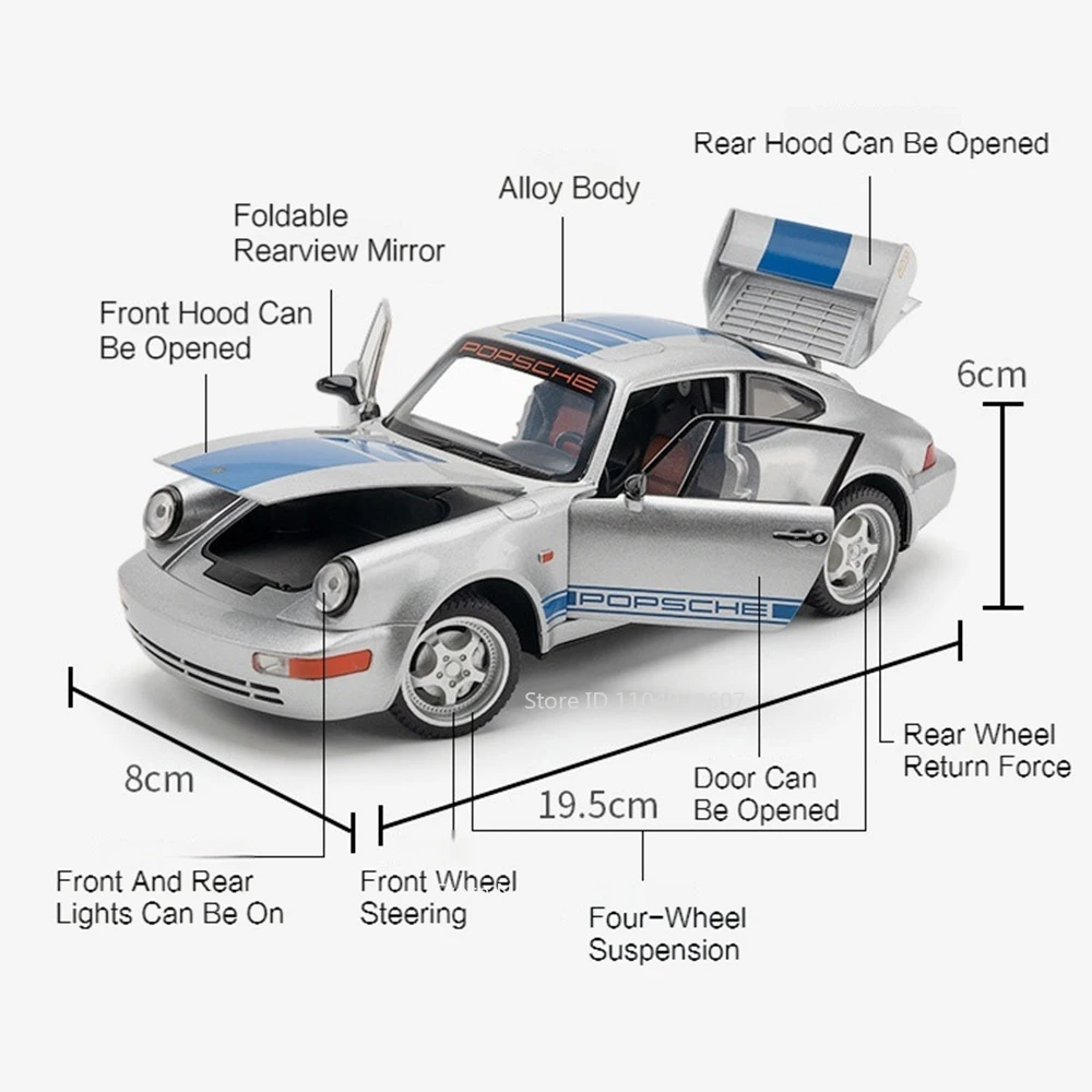 1:24 Scale Miniature Sports Car Model with Sound 5 1:24 Scale Miniature Sports Car Model with Sound - Image 5