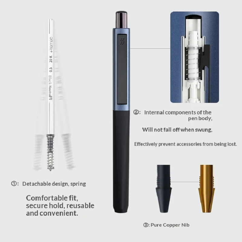 Stylish 0.5mm Metal Barrel Gel Pen 4 Stylish 0.5mm Metal Barrel Gel Pen - Image 4