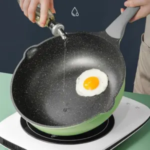 Green Aluminum Non-Stick Wok with Glass Lid 9 Sa22acc48367b4fa98c4cb08f591422a4I