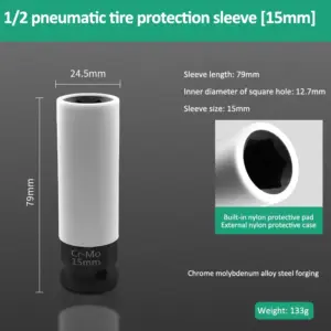 Automotive Impact Socket Set 15-22mm Durable Steel 17 Sa2eeef216618417faba89b97411fec9e5