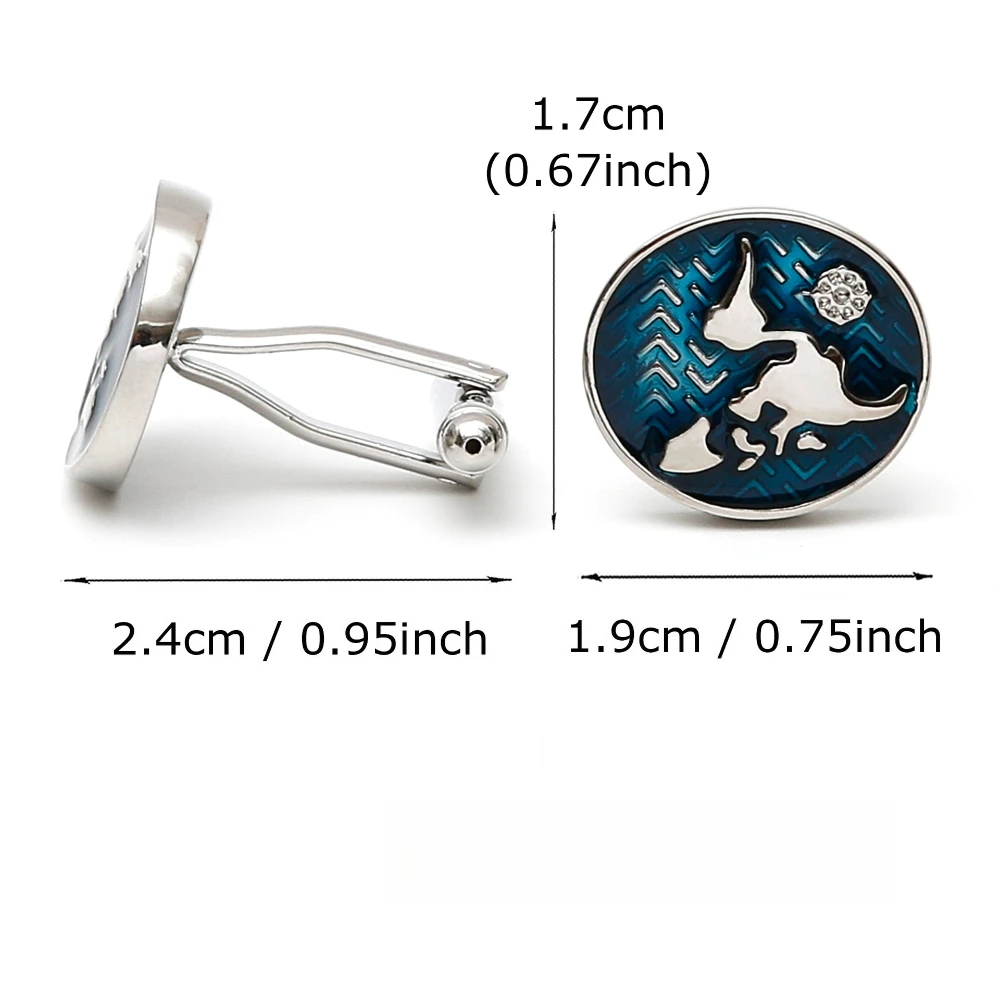 Map-Themed Silver Cufflinks for Men 2 Map-Themed Silver Cufflinks for Men - Image 2