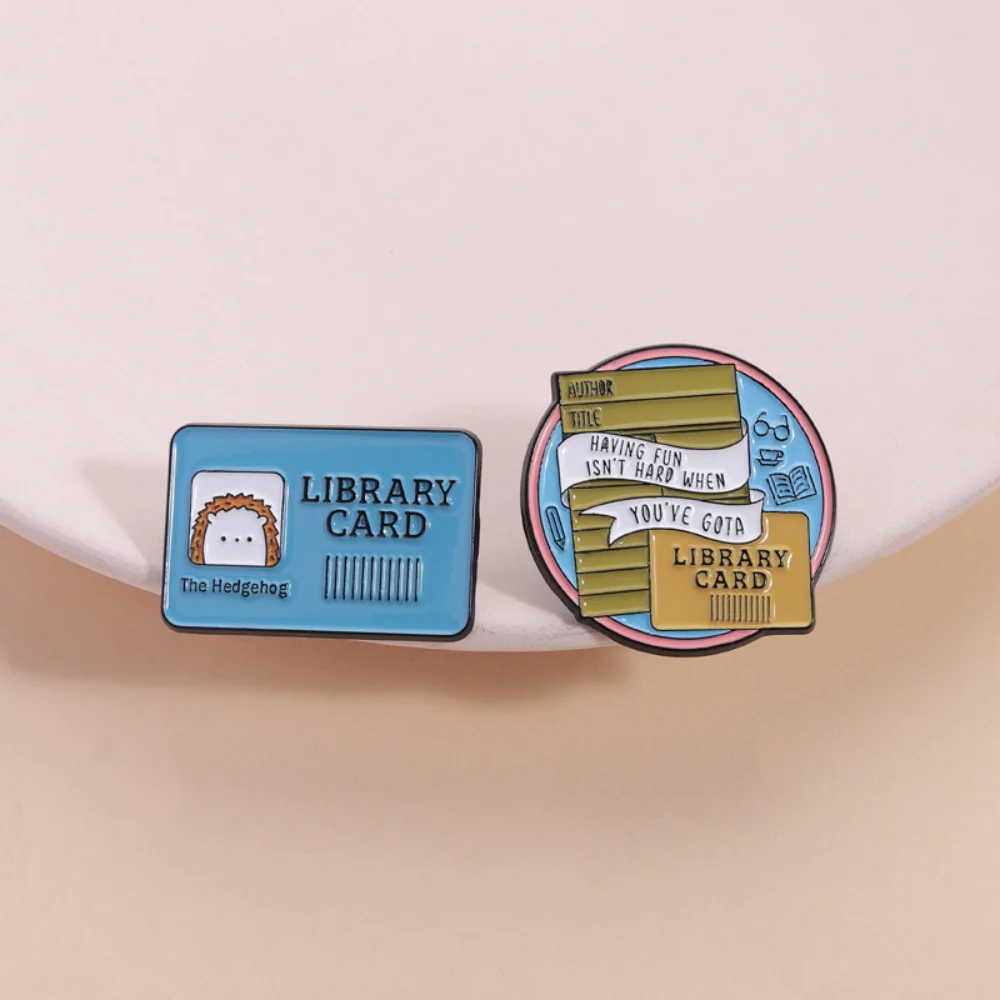 Playful Literary Library Card Brooch for Adults 6 Playful Literary Library Card Brooch for Adults - Image 6