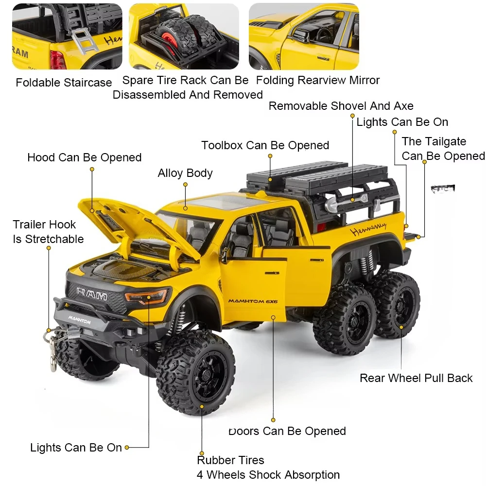 1:24 Scale Tacoma Mammoth Model Off-Road Vehicle 6 1:24 Scale Tacoma Mammoth Model Off-Road Vehicle - Image 6