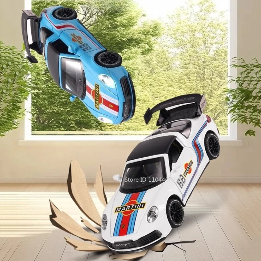 Diecast Alloy Porsche 911 Martini GT3 Model 5 Diecast Alloy Porsche 911 Martini GT3 Model - Image 5