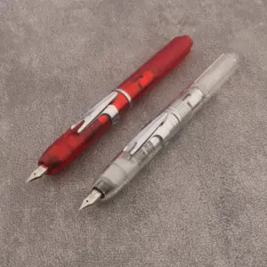 Transparent Plastic Fountain Pen with Metal Nib 11 Sa993b8f3030b47fb87efdaa93f1b07b3O