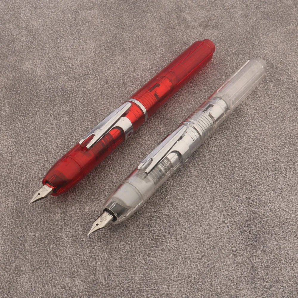 Transparent Plastic Fountain Pen with Metal Nib 2 Transparent Plastic Fountain Pen with Metal Nib - Image 2
