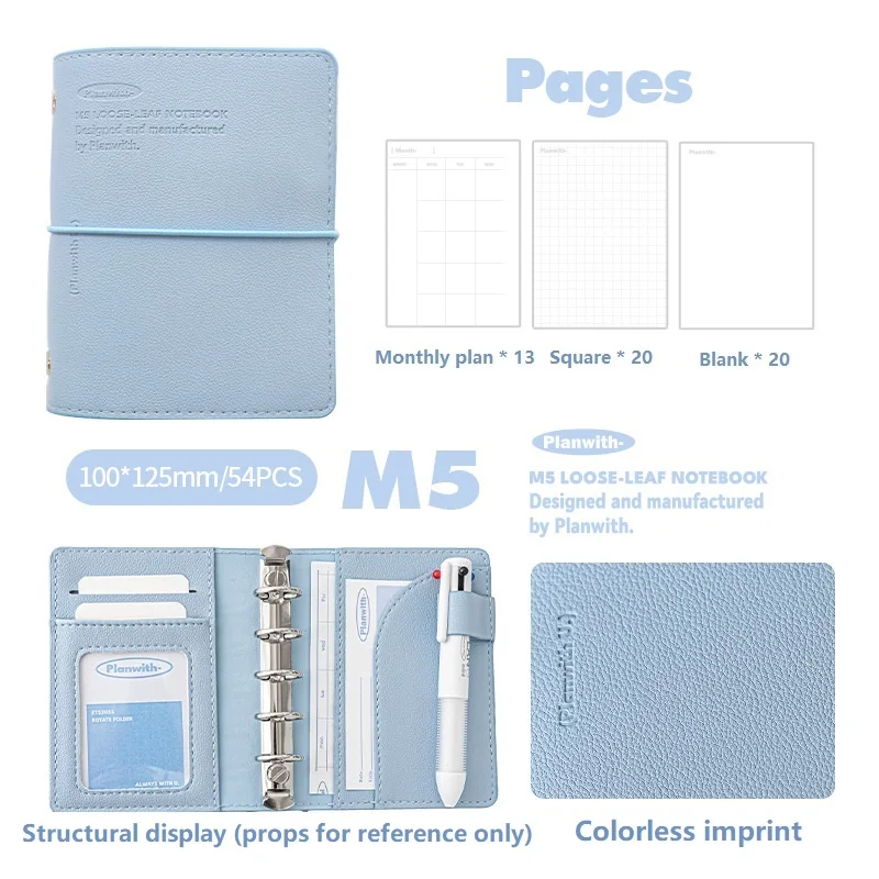 Minimalist Blue Mini Notebook by Planwith 7 Minimalist Blue Mini Notebook by Planwith - Image 7