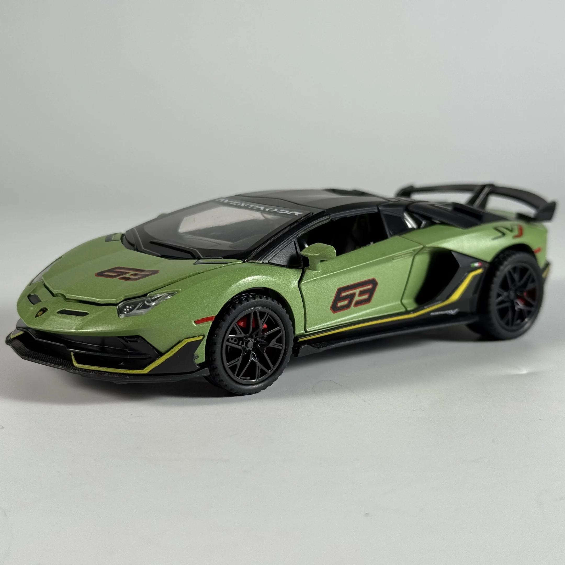 Red Lamborghini Aventador SVJ 63 Diecast Model 8 Red Lamborghini Aventador SVJ 63 Diecast Model - Image 8