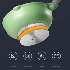 Green Aluminum Non-Stick Wok with Glass Lid 11 Sac18614c67f540258201d71bdaec2e289