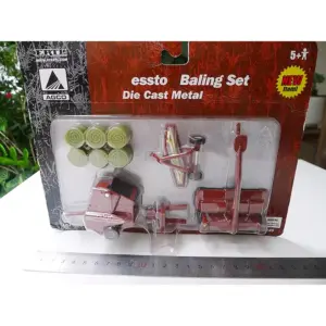 ERTL 1:64 Scale Diecast Tractor and Hay Bale Set