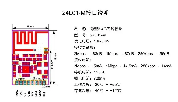 NRF24L01 Wireless Module 2.4 GHz, 15x29mm 2 NRF24L01 Wireless Module 2.4 GHz, 15x29mm - Image 2